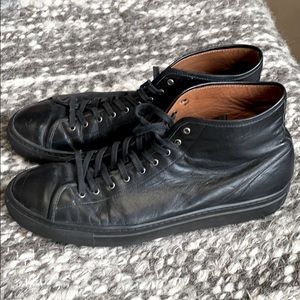 Gustin Italian black leather sneakers